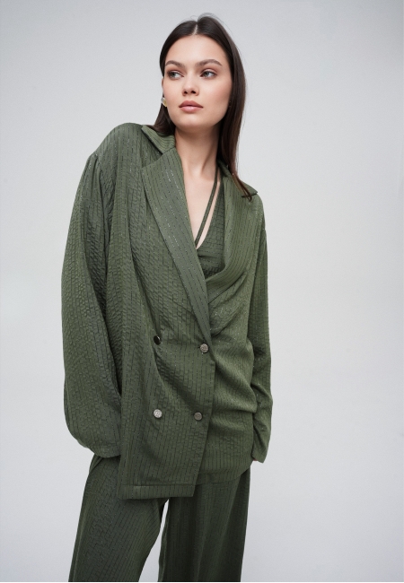 Жакет двубортный облегченный (травянистый)