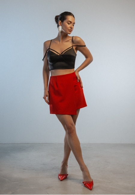 Юбка мини (красный)