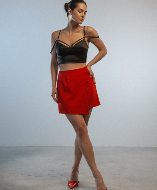 Юбка мини (красный)