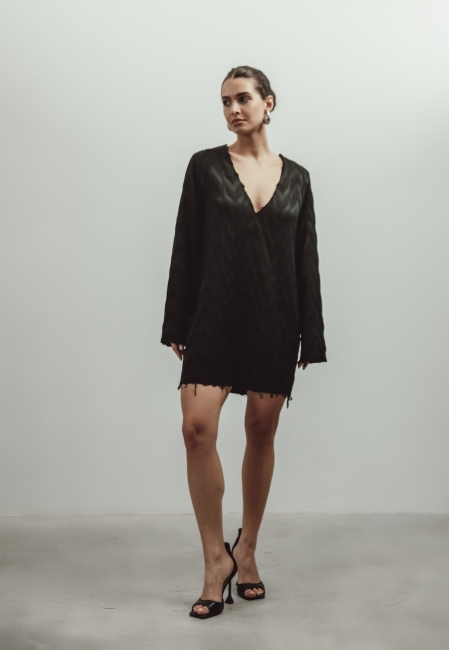 Платье мини Enigma (черный)