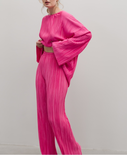 Брюки гофре (фуксия)