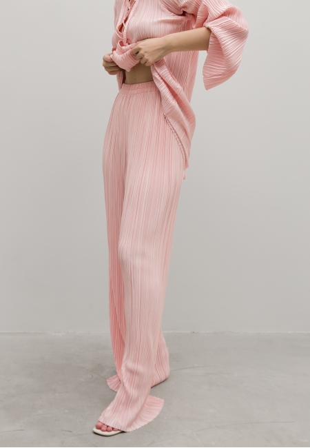 Брюки гофре (розовый)