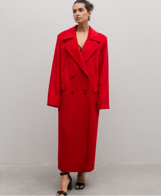 Шерстяное пальто (red)