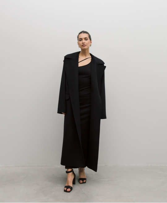 Шерстяное пальто (black)