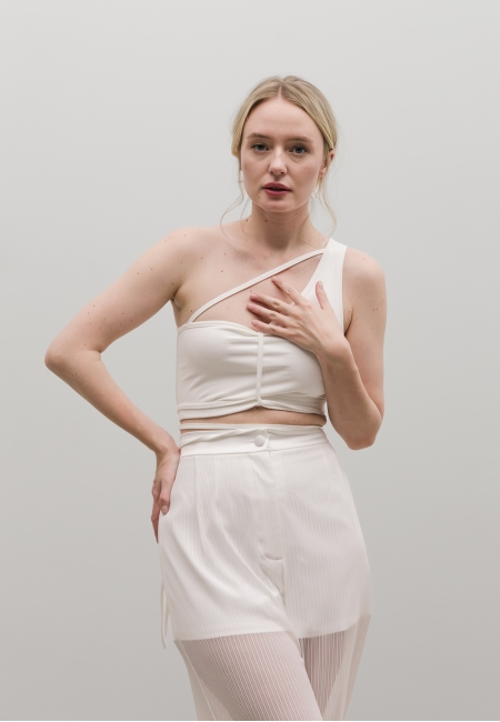 Брюки сетка (белый)