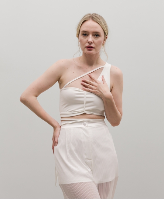 Брюки сетка (белый)