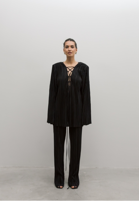 Брюки гофре (черный)