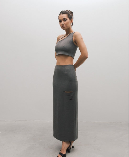 Юбка миди CHIC (grey)
