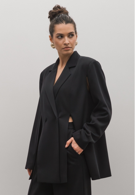 Жакет-кейп (черный)