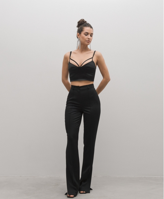 Брюки клеш (черный)