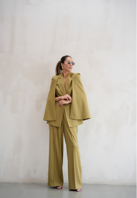 Брюки прямого кроя (лайм)