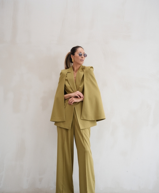 Брюки прямого кроя (лайм)