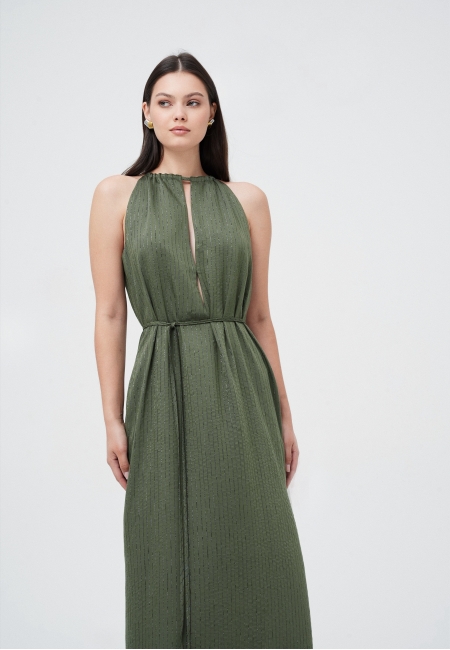 Сарафан в полоску (травянистый)