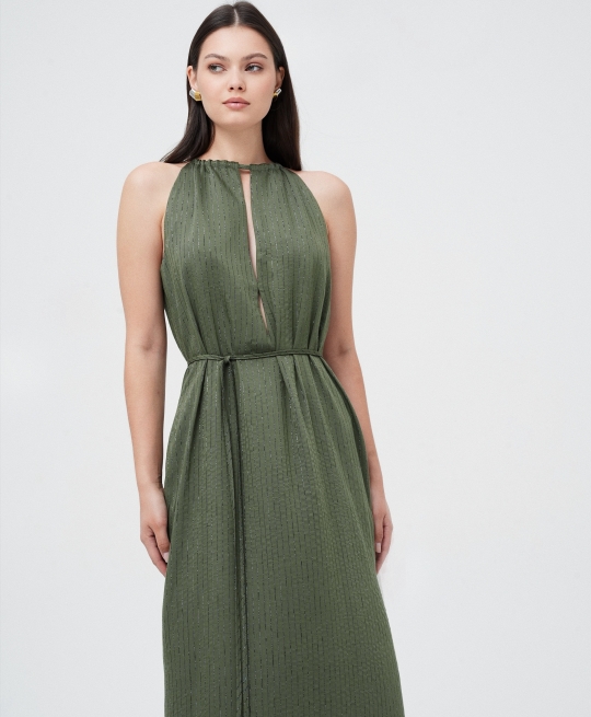 Сарафан в полоску (травянистый)