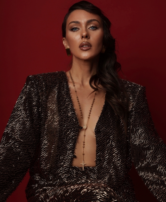 Жакет полуприталенный DIVA (gold)