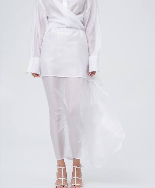 Юбка полупрозрачная (молочный)