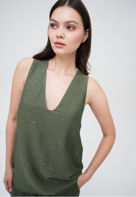 Майка в полоску (травянистый)