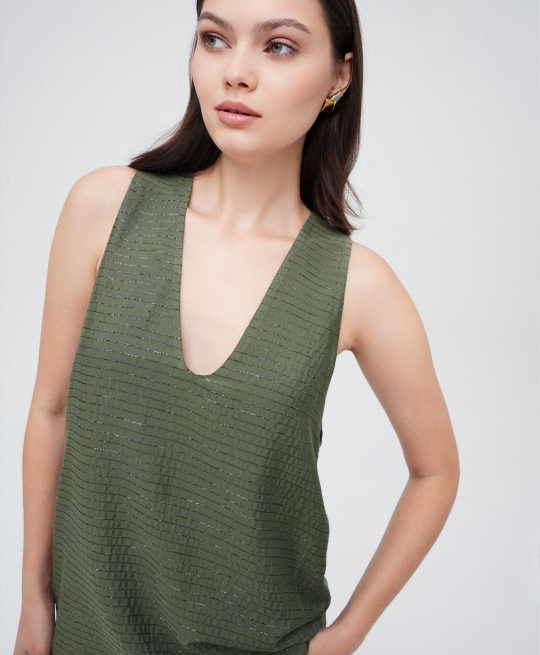 Майка в полоску (травянистый)