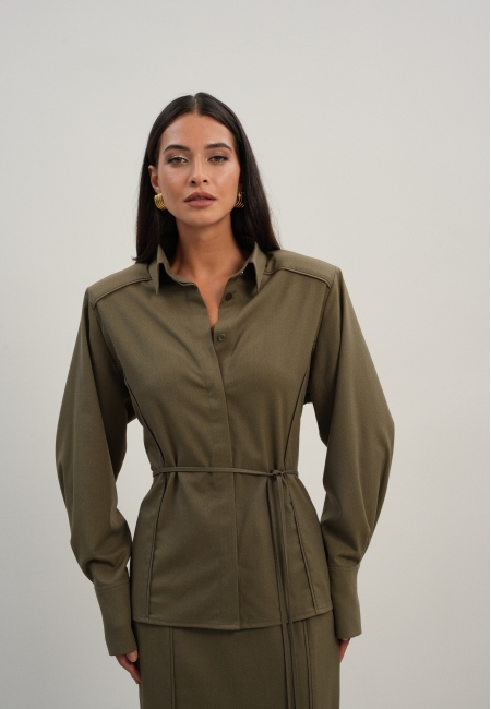 Рубашка с рельефом (хаки)