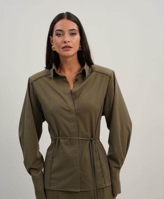 Рубашка с рельефом (хаки)