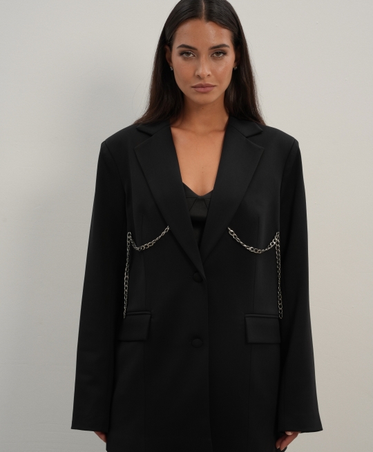 Жакет с цепью (черный)