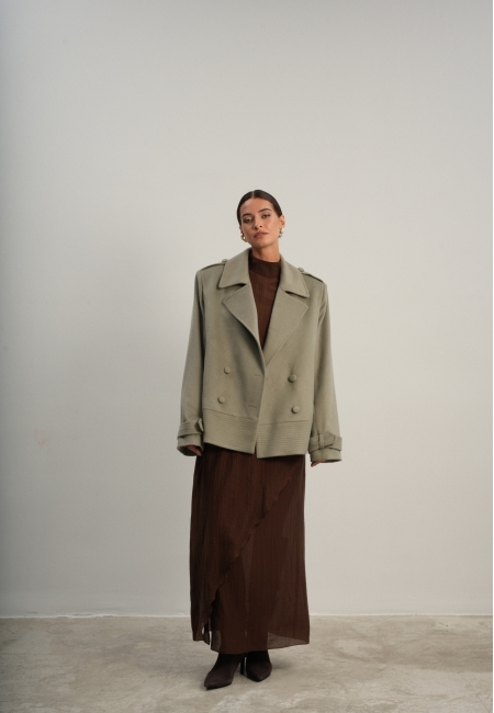 Полупальто "Фемида" (шалфей)