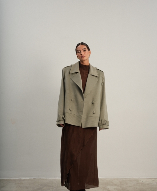 Полупальто "Фемида" (шалфей)