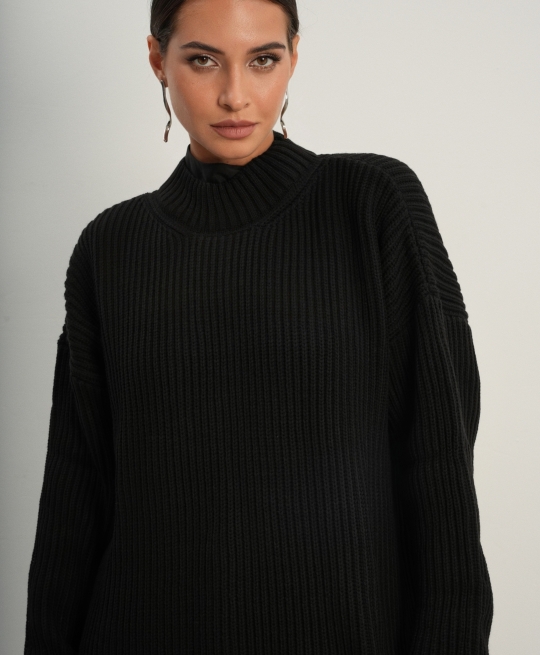 Свитер из смесовой шерсти BASE (black)