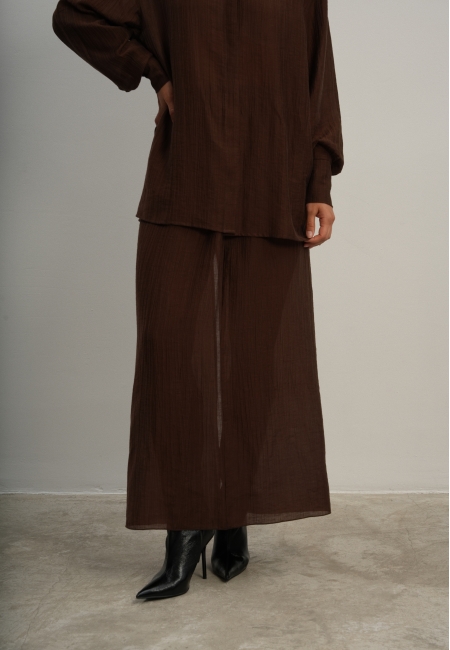 Юбка полупрозрачная (шоколадный)