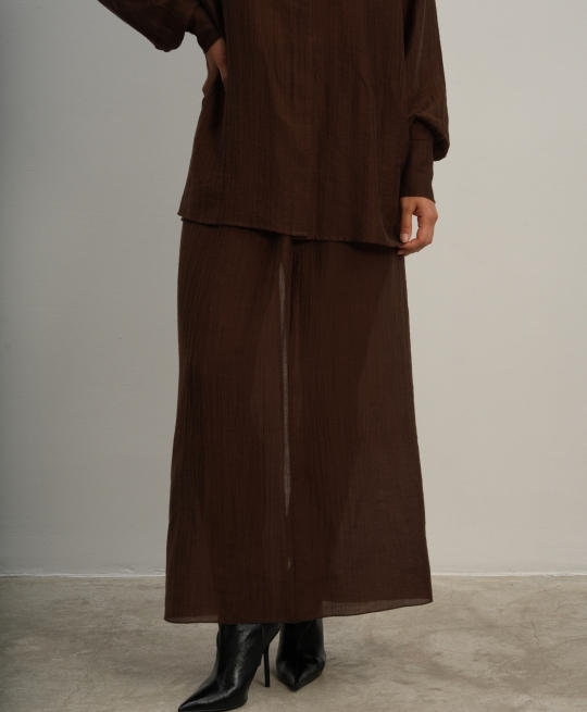 Юбка полупрозрачная (шоколадный)