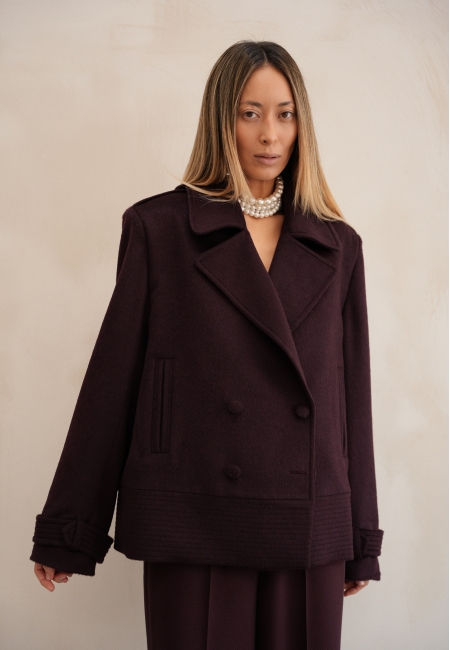 Полупальто "Фемида" (бургунди)