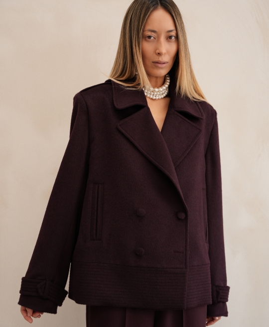 Полупальто "Фемида" (бургунди)