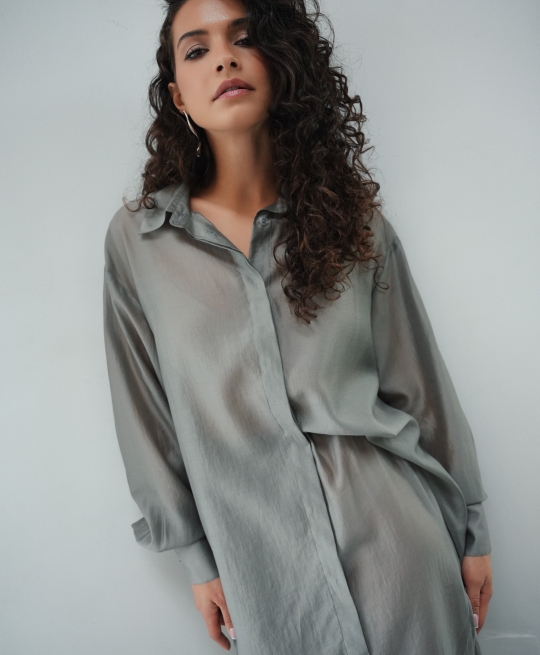 Рубашка полупрозрачная (графит)