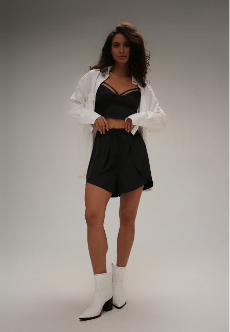 Шорты шёлковые (черный)