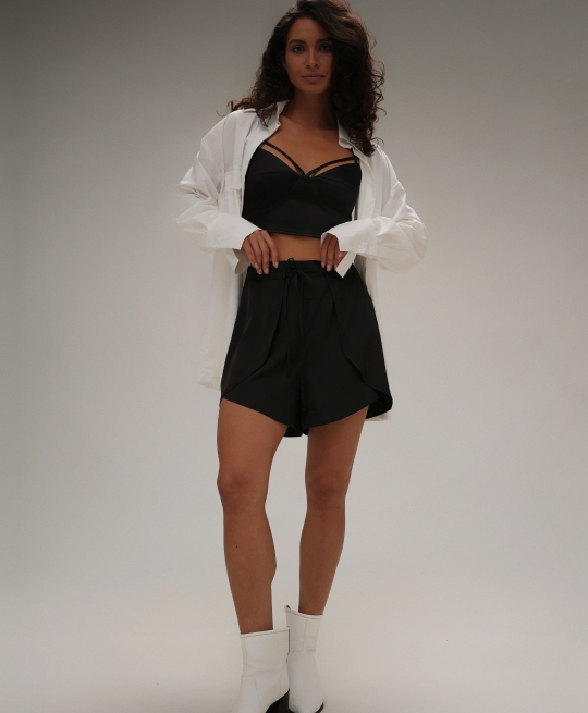 Шорты шёлковые (черный)