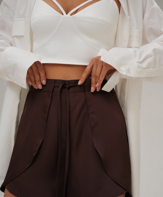 Шорты шёлковые (шоколадный)