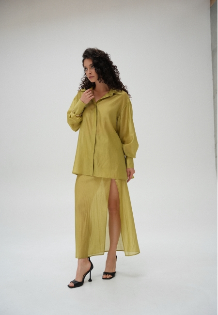 Юбка полупрозрачная (лайм)