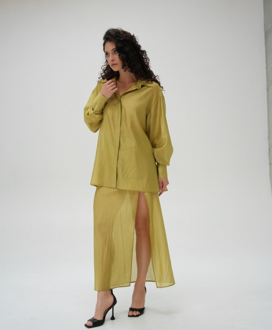 Юбка полупрозрачная (лайм)