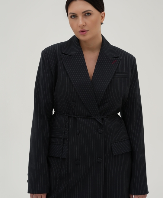 Жакет в полоску "Office boss" (синий)