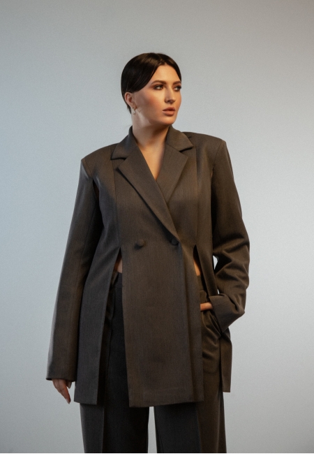 Жакет-кейп (серый)