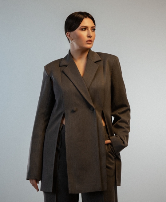 Жакет-кейп (серый)