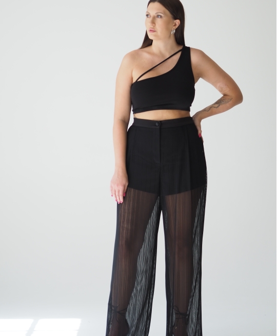 Брюки сетка (черный)