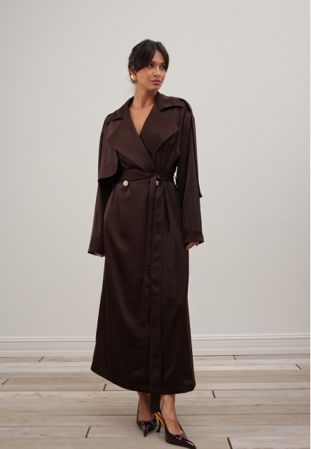 Платье-тренч (шоколадный)